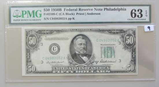 $50 1950-B FRN PMG 63 EPQ