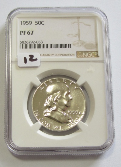 1959 FRANKLIN  PROOF NGC 67