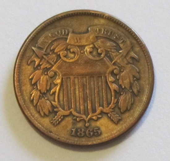 1865 2 CENT PIECE