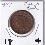 1847 LARGE CENT