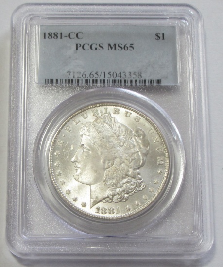 $1 1881-CC CARSON CITY MORGAN GEM BLAST WHITE MS 65