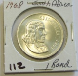 1968 Silver South Africa 1 Rand