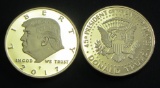 GOLD COLOR TRUMP COIN PROOF