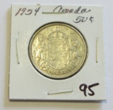 1954 Canada Silver Half Dollar