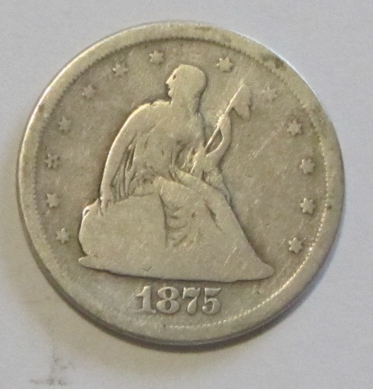 1875-S SEATED 20 CENT PIECE