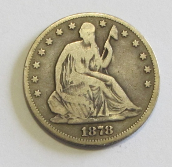 1878 SEATED HALF