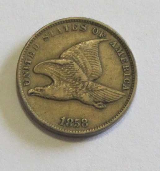 1858 FLYING EAGLE CENT PLENTY OF DETAILS IN FEATHERS