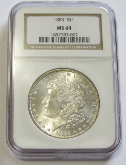 $1 1885 MORGAN NGC 64