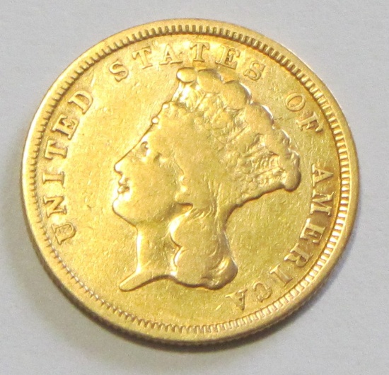 $3 GOLD PRINCESS 1854 PIECE