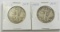 Lot of 2 - 1943 & 1946-S Walking Liberty Half Dollar