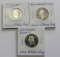 Lot of 3 - 2002-S Washington Silver Proof Cameo Quarter BU