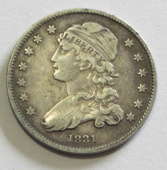 1831 CAPPED BUST QUARTER REVERSE SCRATCHES