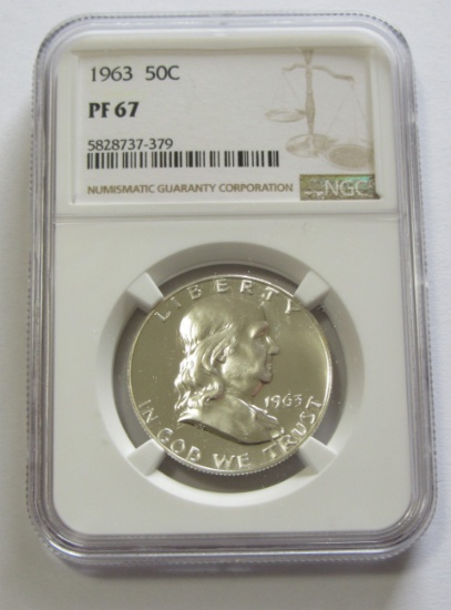 1963 PROOF FRANKLIN NGC 67