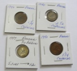 Lot of 4 - Mixed Dates Panama Coin