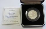 SILVER PROOF 50 PENCE PIEDFORT