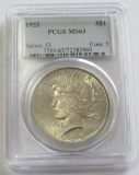$1 1923 PEACE PCGS 63