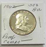 1962 Franklin Silver Proof Cameo Half Dollar CH BU