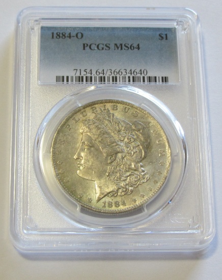 $1 1884-O MORGAN PCGS 64