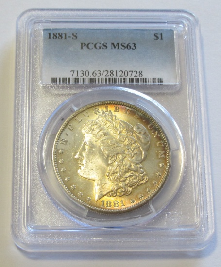 $1 1881-S MORGAN PCGS 63