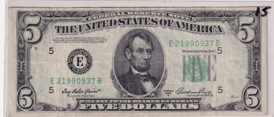 $5 1950A FRN