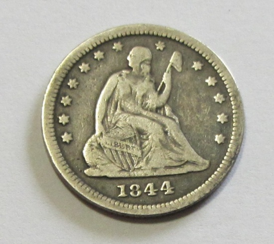 1844 SEATED QUARTER