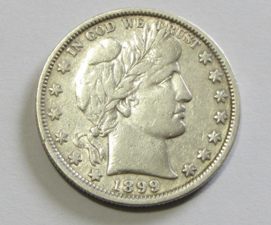 1899 BARBER HALF HIGH GRADE