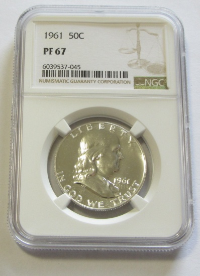 1961 PROOF FRANKLIN NGC 67