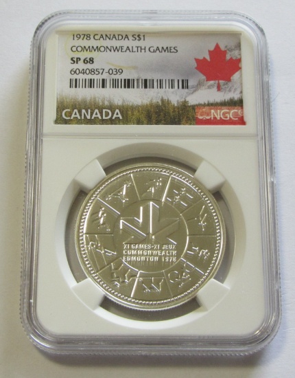 $1 SILVER COMMONWEALTH NGC 68