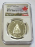 1976 SILVER CANADA $1 PARLIAMENT NGC 68