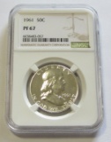 1961 PROOF FRANKLIN NGC 67