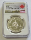1975 SILVER CANADA $1 NGC 68 CENTENNIAL
