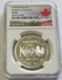 1974 SILVER $1 CANADA WINNIPEG NGC 68