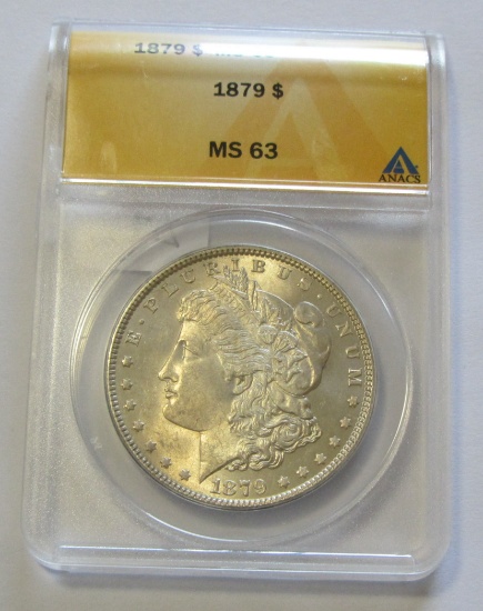 $1 1879 MORGAN ANACS 63