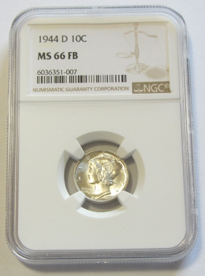 1944-D MERCURY DIME NGC 66 FB