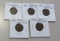 Lot of 5 - 1883, 1889, 1890, 1891 & 1898 Indian Head Cent VF/XF