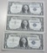 Lot of 3 - 1957 Silver Certificates Consecutive Banknotes UNC
