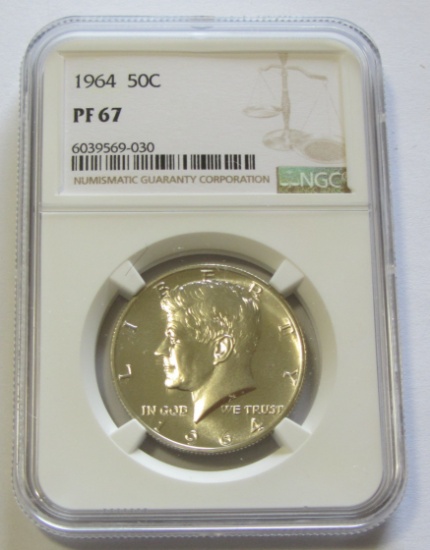 1964 PROOF KENNEDY NGC 67