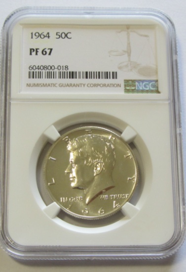 1964 KENNEDY PROOF NGC 67