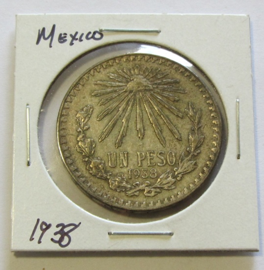 SILVER MEXICO 1938 PESO