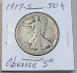 1917-S Obverse S Walking Liberty Half Dollar - Key Date