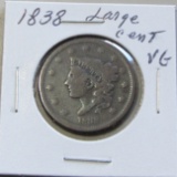 1838 Large Cent VG