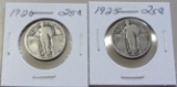 Lot of 2 - 1925 & 1926 Standing Liberty Quarter