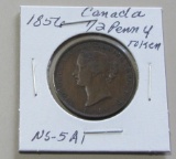 1856 Canada 1/2 Penny Token