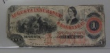 1862 $1 Augusta Insurance & Banking Co. Note