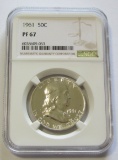 1961 FRANKLIN PROOF NGC 67