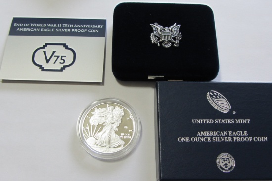 JUST RELEASED 2020 PROOF PRIVY V75 WORLD WAR II SILVER EAGLE