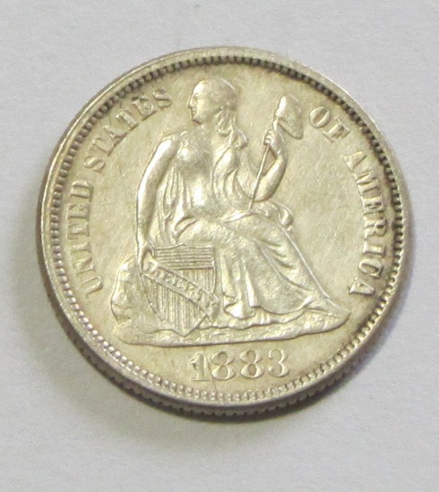 1883 SEATED DIME