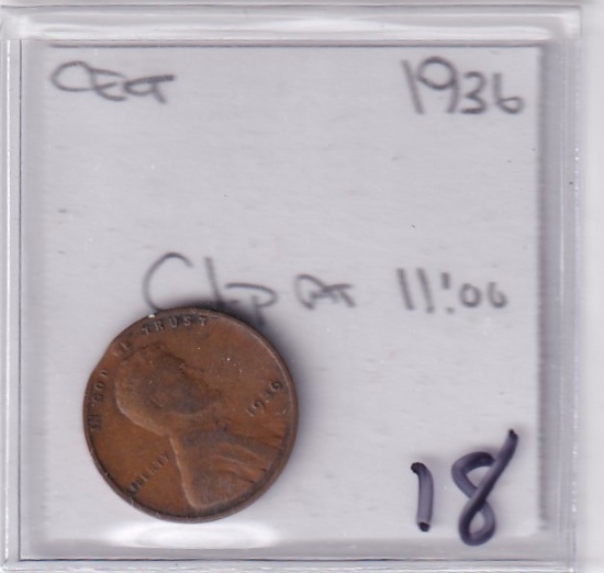 1936 WHEAT CENT