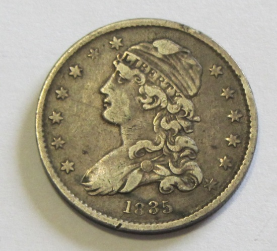 1835 CAPPED BUST QUARTER