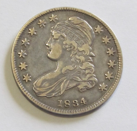 1834 CAPPED BUST HALF 50C